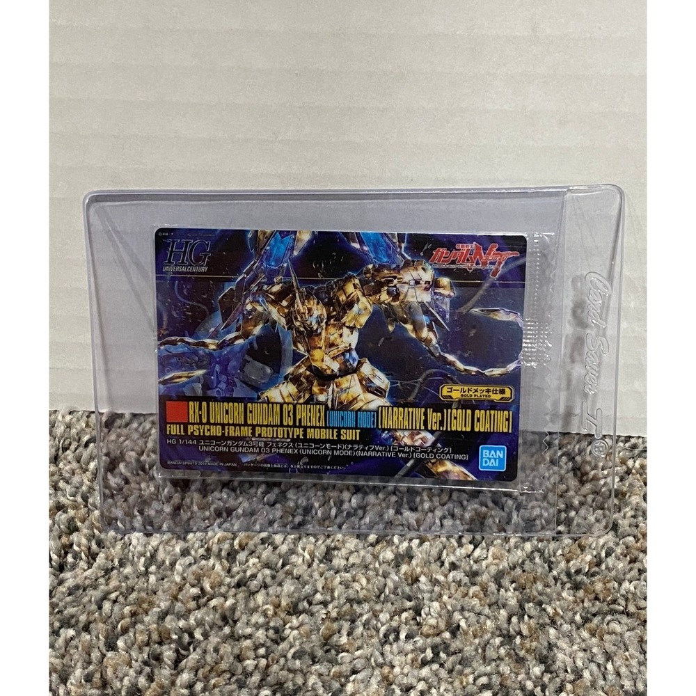 Bandai Gundam Card RX-0 Unicorn 03 Phenex Gold Coating Narrative Ver. Excellent